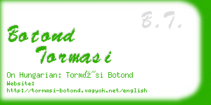 botond tormasi business card